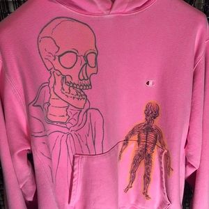 Champion Light Pink Skull Hoodie PLS SEE DESCRIPT.